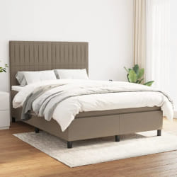 VIDAXL Sommier avec Matelas 140x200 cm - Taupe