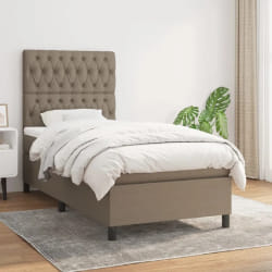 vidaXL Sommier à lattes taupe 100x200 cm