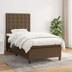 vidaXL Sommier à lattes avec matelas 80x200 cm - Marron foncé