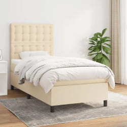 VidaXL Sommier Lit - Crème