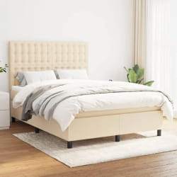VidaXL Sommier avec Matelas - Crème 140x200 cm