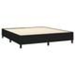 vidaXL Sommier à lattes de lit avec matelas Noir 180x200 cm Tissu - 180 x 200 cm