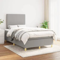 vidaXL Sommier Gris clair 120x200 cm