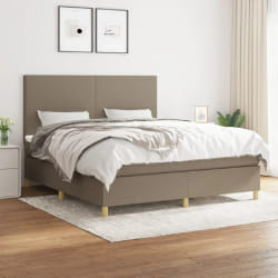 VIDAXL Sommier à lattes avec matelas - Taupe 160x200 cm