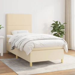 VIDAXL Sommier à lattes avec matelas - Crème