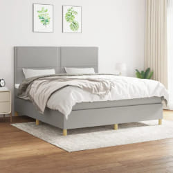 VIDAXL Sommier à lattes de lit 180x200 cm - Gris clair
