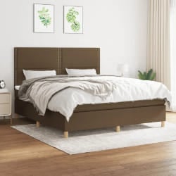 VIDAXL - Sommier à lattes avec matelas 180x200 cm - Marron foncé