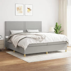 vidaXL Sommier à lattes Gris clair 200x200 cm