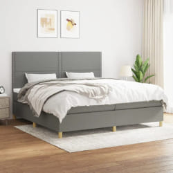 vidaXL Sommier à lattes 200x200 - Gris foncé
