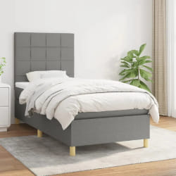 vidaXL Sommier à lattes 100x200 cm - Gris foncé