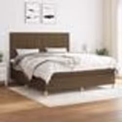 vidaXL Sommier à lattes de lit avec matelas Marron foncé 180x200 cm - 180 x 200 cm