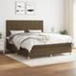 vidaXL Sommier à lattes de lit avec matelas Marron foncé 180x200 cm - 180 x 200 cm
