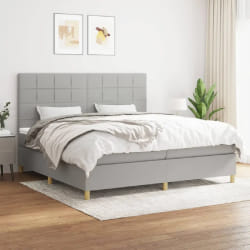 VIDAXL vidaXL Sommier à lattes Gris clair 200x200 cm Tissu