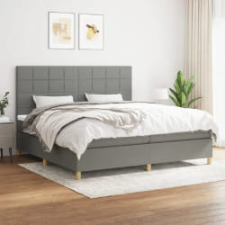 vidaXL Sommier avec Matelas Tissu - 200x200 cm