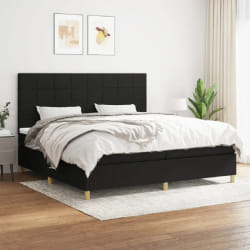 VIDAXL Sommier avec Matelas - Noir 200x200 cm