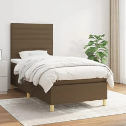 vidaXL Sommier Marron foncé 80x200