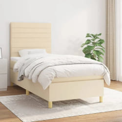 VIDAXL Sommier à lattes avec matelas 100x200 cm - Crème