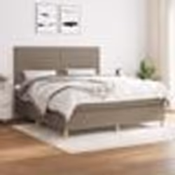 vidaXL Sommier à lattes de lit avec matelas Taupe 160x200 cm Tissu - 160 x 200 cm