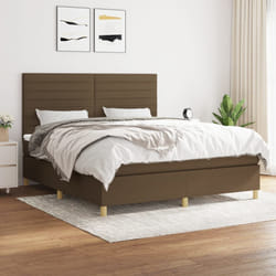 vidaXL Sommier à lattes de lit avec matelas Marron foncé 180x200 cm - 180 x 200 cm