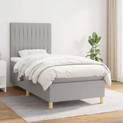 VIDAXL Tissu gris clair 90x200 cm