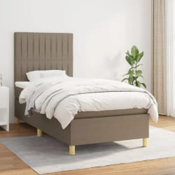 VIDAXL Sommier à lattes avec matelas - Taupe