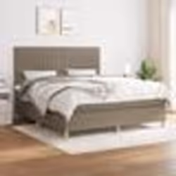 VidaXL Lit à sommier tapissier avec matelas Taupe 160x200 cm Tissu - Modèle 3142509