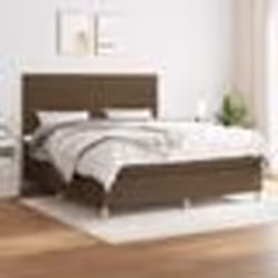 vidaXL Sommier à lattes de lit avec matelas Marron foncé 180x200 cm - 180 x 200 cm