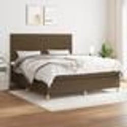 vidaXL Sommier à lattes de lit avec matelas Marron foncé 180x200 cm - 180 x 200 cm