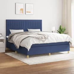 VIDAXL Sommier avec matelas - Bleu 180x200 cm