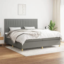 vidaXL Sommier à lattes avec matelas 200x200 - Gris foncé