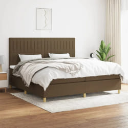 VidaXL Sommier avec matelas - Marron foncé 200x200 cm