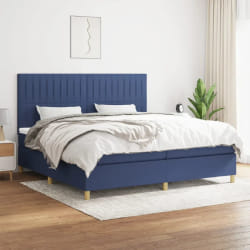 VIDAXL Sommier à lattes avec matelas 200x200 cm Bleu