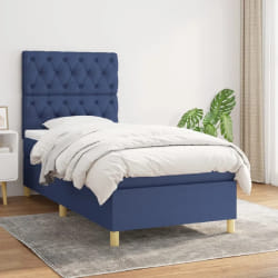 VIDAXL Sommier à lattes avec matelas - Bleu 80x200 cm