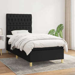 VIDAXL 90x200 cm Tissu - Noir