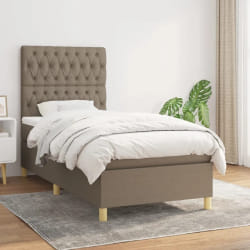 VIDAXL Sommier à lattes et matelas - Taupe 100x200 cm
