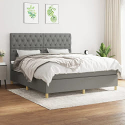 VIDAXL Sommier à lattes 160x200 cm Gris Foncé