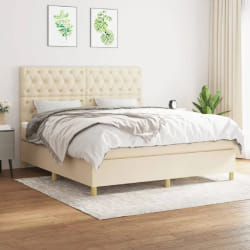 VIDAXL Sommier à lattes et matelas - Crème 160x200 cm
