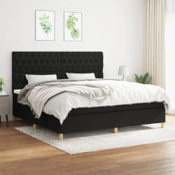 vidaXL Sommier à lattes avec matelas Noir 200x200 cm