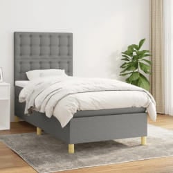 vidaXL Sommier gris foncé 80x200cm