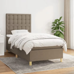 VIDAXL Sommier à lattes de lit avec matelas - Taupe