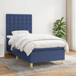 VidaXL Sommier à lattes avec matelas - Bleu