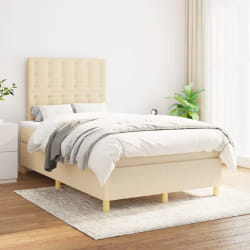 vidaXL Crème 120x200cm - Tissu