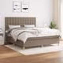 vidaXL Sommier à lattes de lit avec matelas Taupe 160x200 cm Tissu - 160 x 200 cm