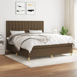 VIDAXL Sommier à lattes avec matelas 180x200 cm Marron foncé