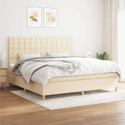 VIDAXL Sommier et Matelas Crème 200x200 cm