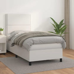 VidaXL Sommier à lattes avec matelas 100x200 cm - Blanc