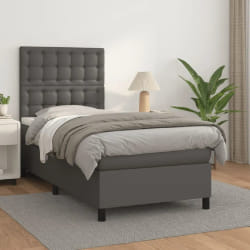 vidaXL Sommier avec matelas 80x200 cm - Gris