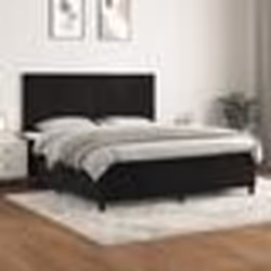 vidaXL Sommier à lattes de lit avec matelas Noir 180x200 cm Velours - 180 x 200 cm