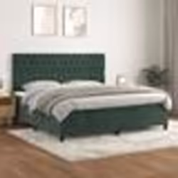vidaXL Sommier à lattes de lit et matelas Vert foncé 200x200cm Velours - 200 x 200 cm