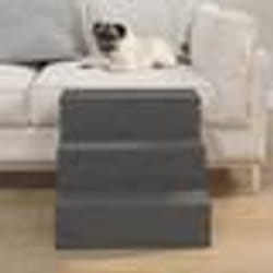 vidaXL Escalier pour animaux de compagnie Gris 40x37,5x35 cm Bois pin